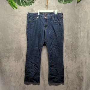 The Flirt Women Jeans Mid Rise Bootcut Leg Blue Dark Wash W:38 L:30